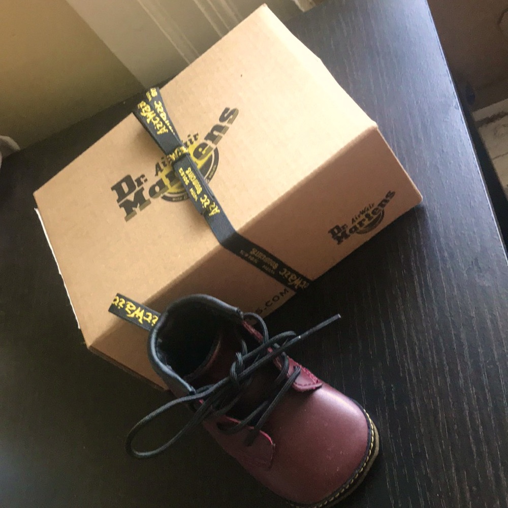 Burgundy Dr. martens size 1 infant